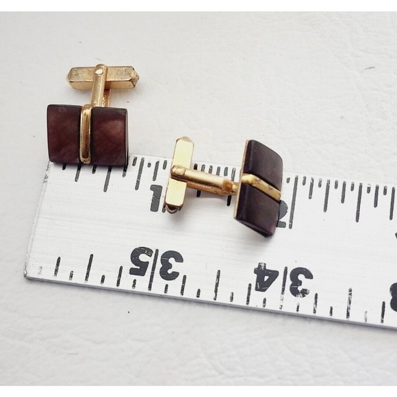 Vintage Swank Cufflinks Shirt Studs 1/20 of 12k GF Formal Mother of Pearl MOP - Picture 7 of 8